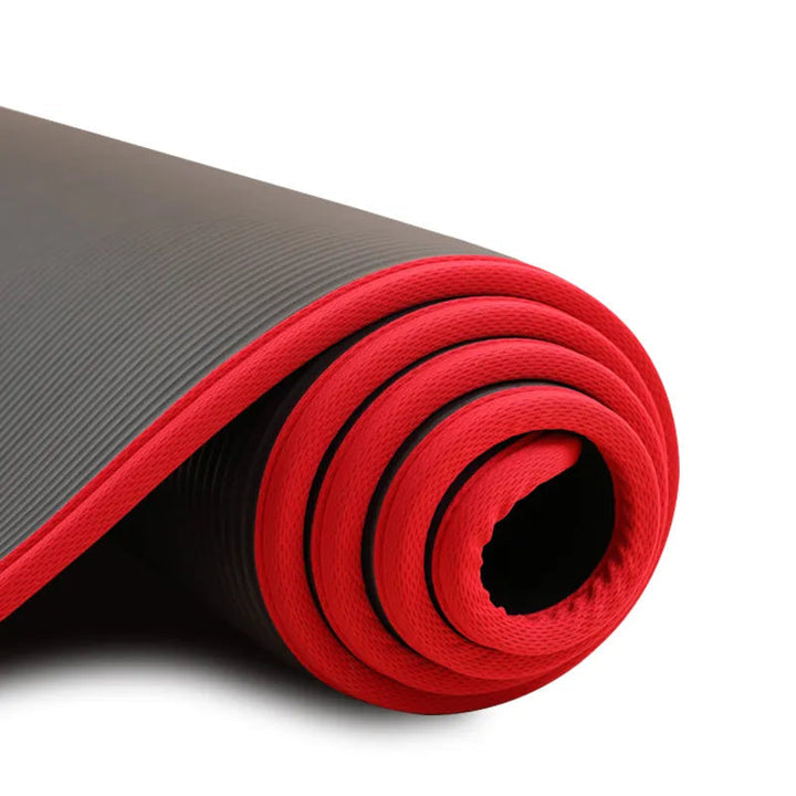 Portable extra thick non-slip yoga mat, ideal for comfort & stability during any fitness activity from meditation to Pilates.