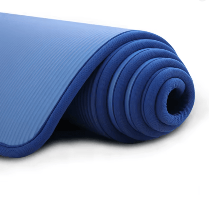Versatile unisex exercise mat, extra thick & ribbed for anti-slip performance in any home gym or fitness routine.