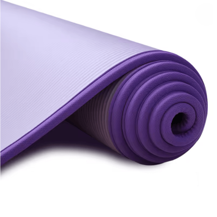 High-quality extra thick anti-slip yoga mat for unisex use, featuring ribbed texture for optimal grip & cushioning.