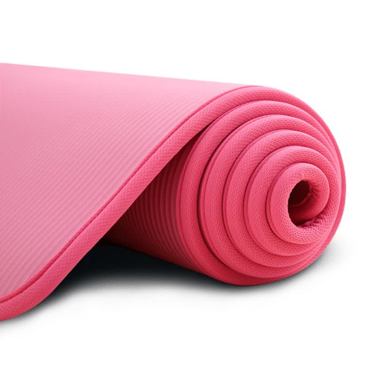 Heavy-duty extra thick yoga mat with anti-slip ribbed surface, perfect for intense workouts, pilates & home gym.