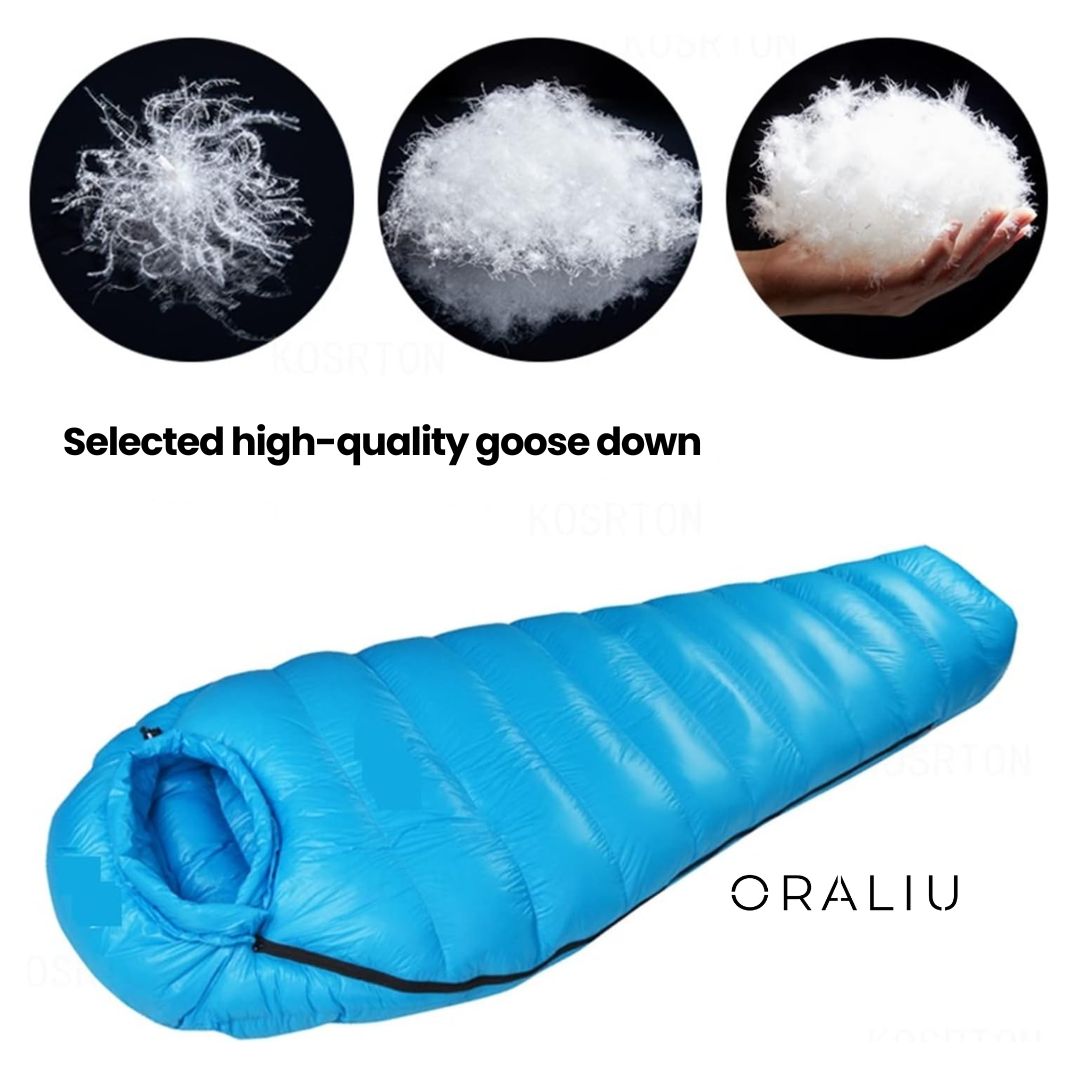 Portable -20°C winter sleeping bag, perfect camping gear for extreme cold outdoor adventures. Unisex.