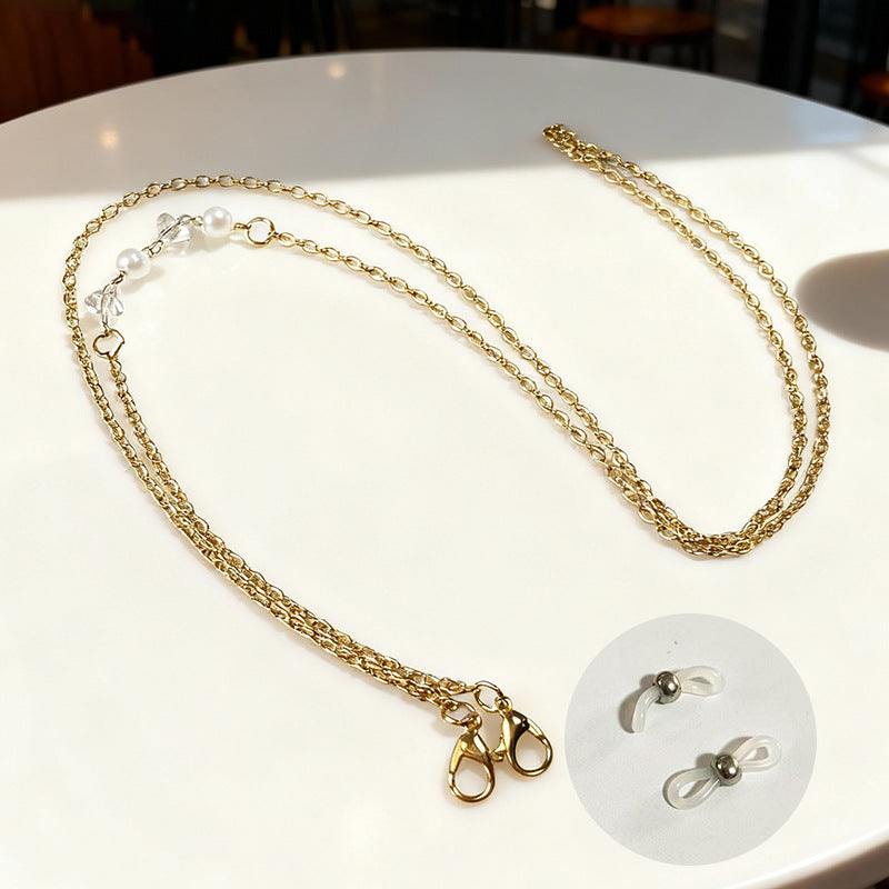 Elegant eyewear chain, an essential for keeping glasses safe and stylish.