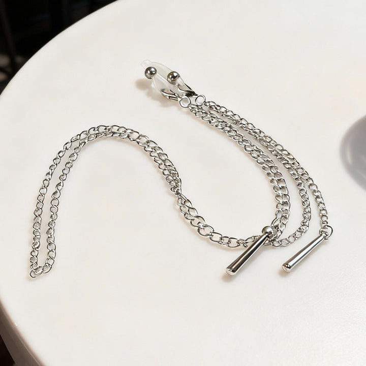 Delicate silver-tone spectacle chain, elegant way to secure your glasses.