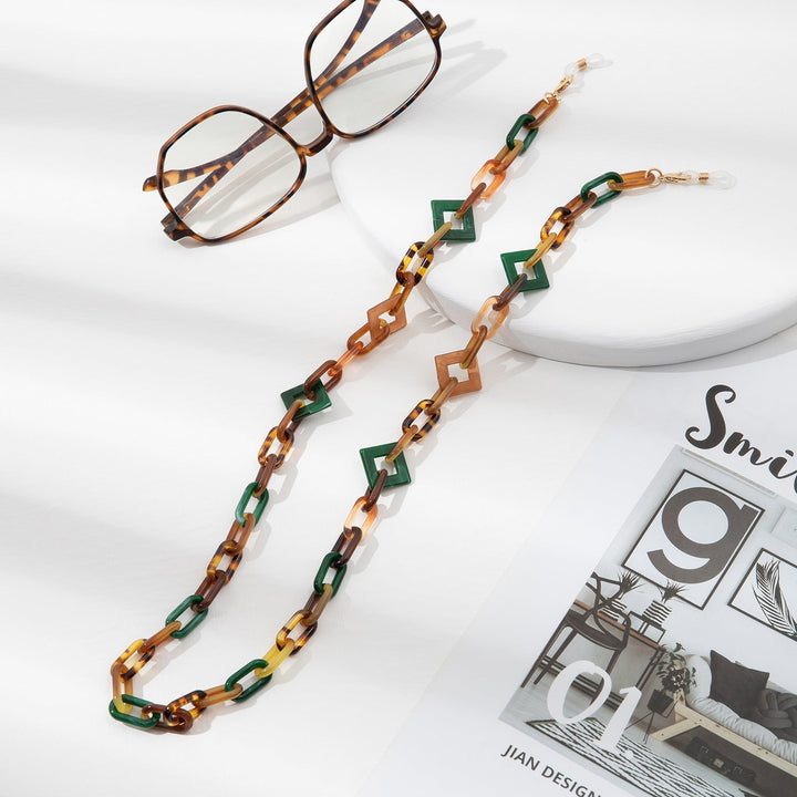 Unisex fashion accessory, an elegant glasses chain for holding eyewear securely & adding a stylish touch.