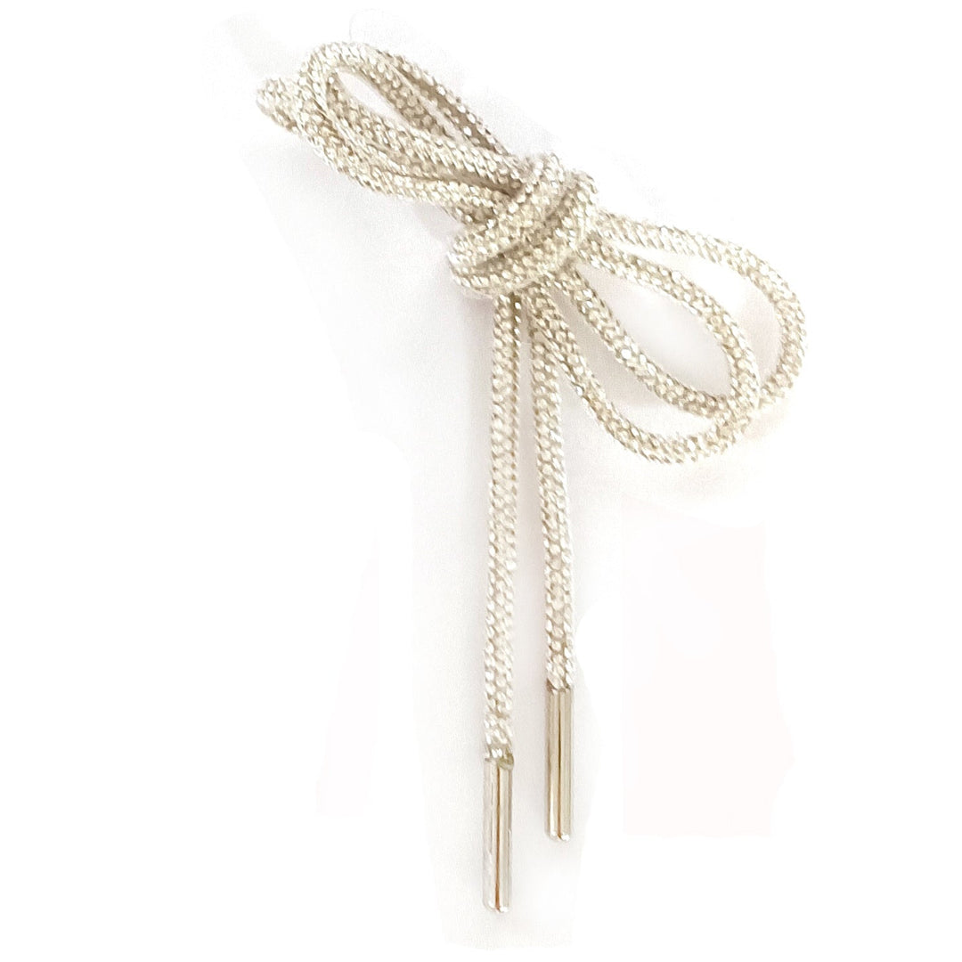 Extra-long white shoe laces for large boots or custom lacing styles. Strong and fashionable replacement.