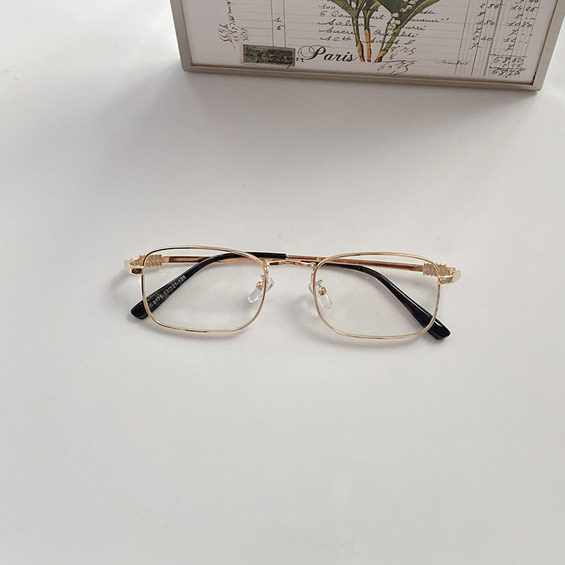 Contemporary square frame glasses, combining modern fashion with practical function.