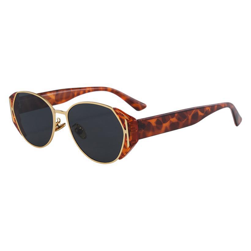 Stylish turtle pattern sunglasses offering full UV protection for sun protection.