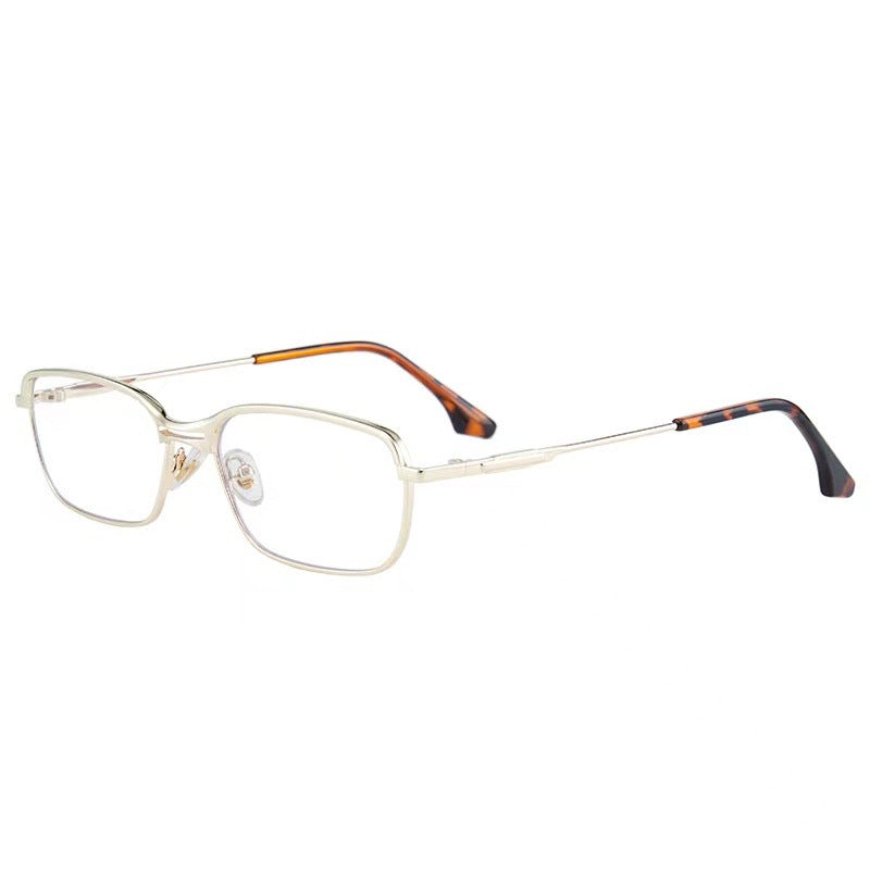 Versatile unisex metal frame eyeglasses, stylish & lightweight for any modern fashion look.