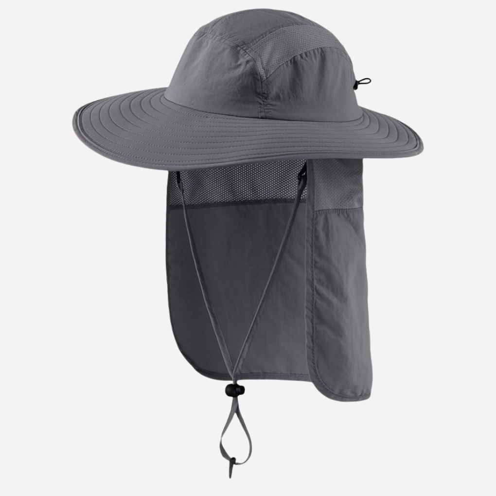Durable unisex sun hat with wide brim, detachable neck flap, and excellent UV protection. Essential for any outdoor adventure.