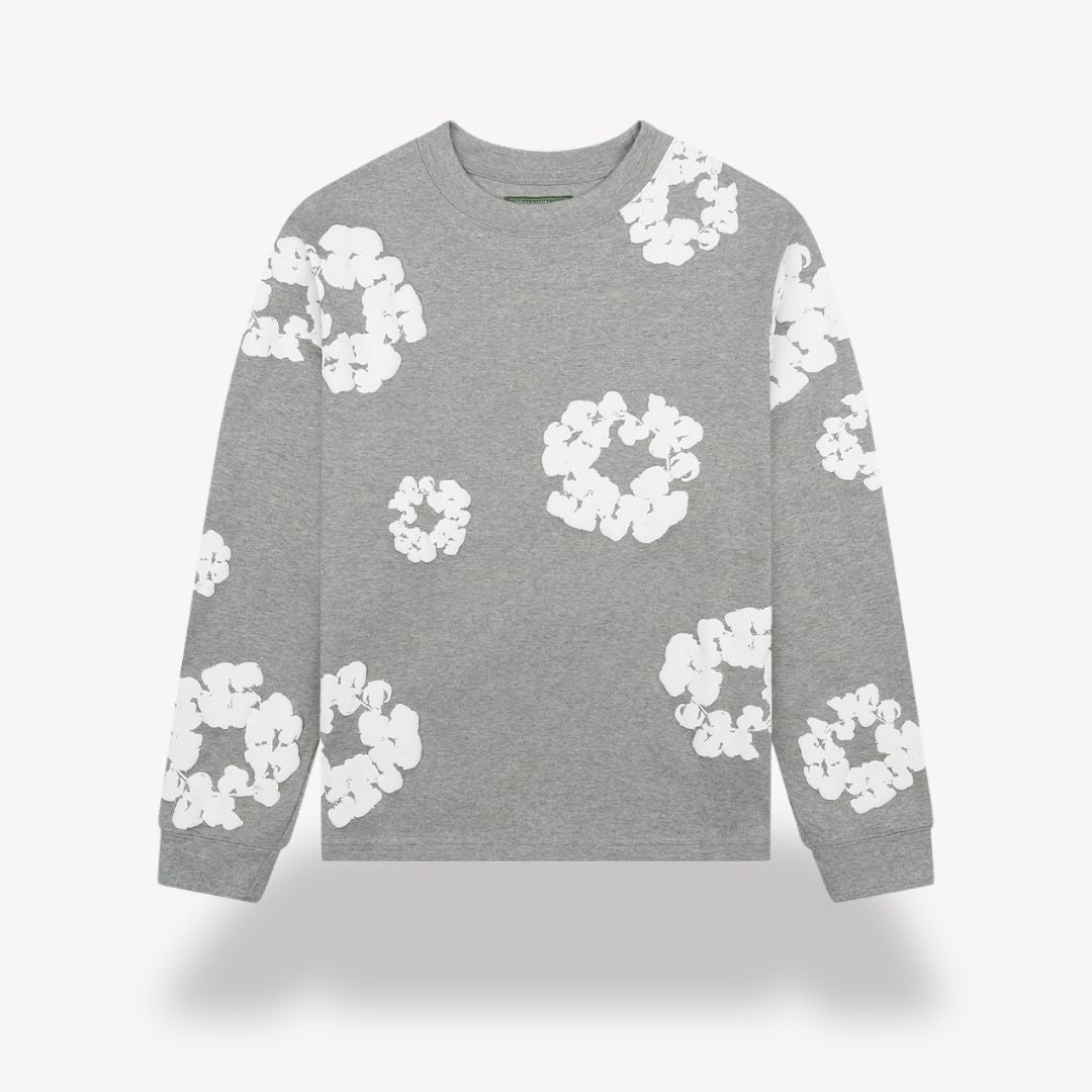 Unisex floral print sweatshirt for men & women. Casual crew neck, long sleeve, comfortable and trendy all season.