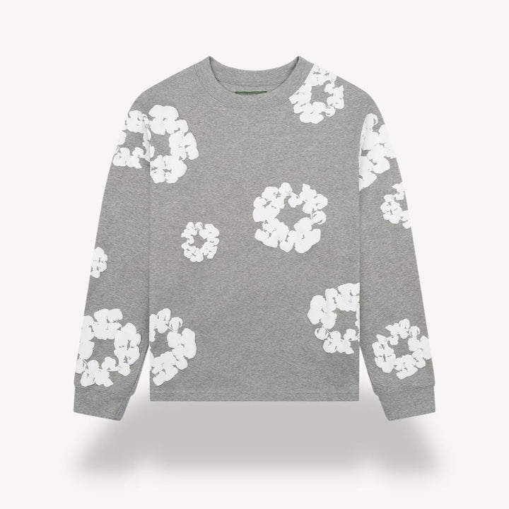 Unisex floral print sweatshirt for men & women. Casual crew neck, long sleeve, comfortable and trendy all season.