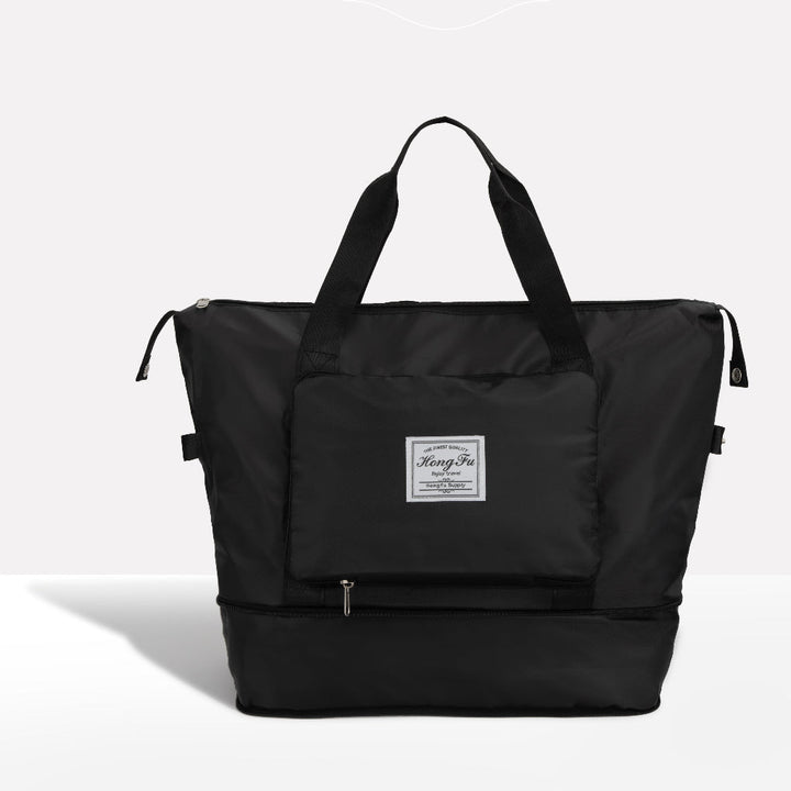Unisex foldable carry-on travel bag for easy storage, lightweight & compact for any trip.