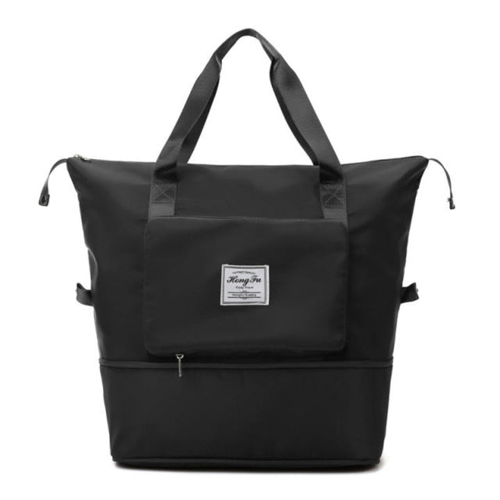 Portable nylon foldable duffle bag, lightweight carry-on for gym, weekend trips, or extra luggage.