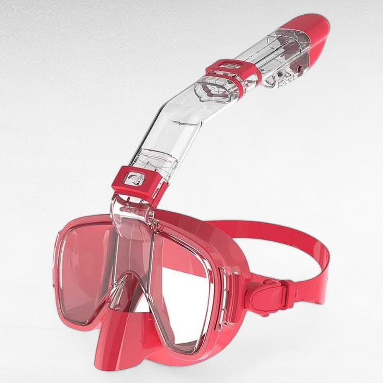 Premium foldable snorkel mask with 180° panoramic anti-fog lens, suitable for all watersports.