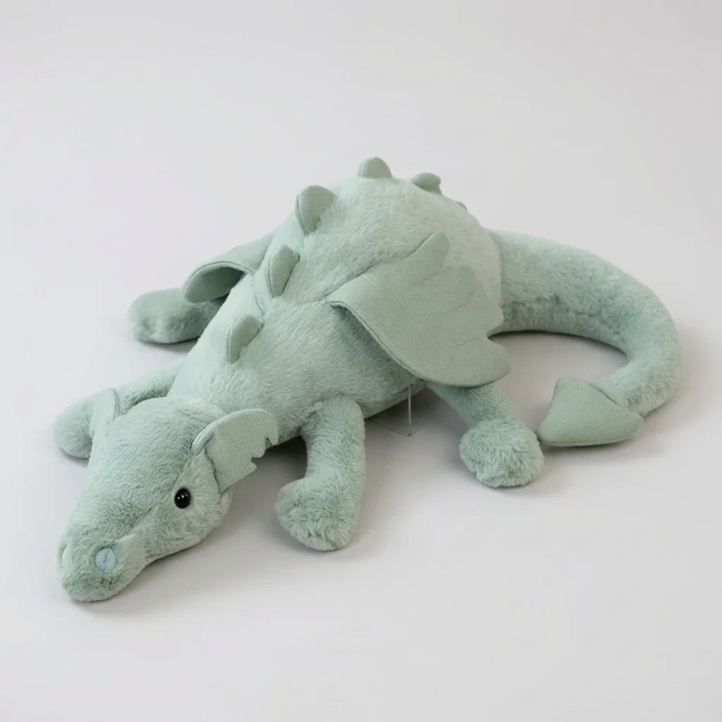 Unisex friendly dragon plush toy, a soft stuffed animal for kids' imaginative play & comfort. Great for bedrooms.