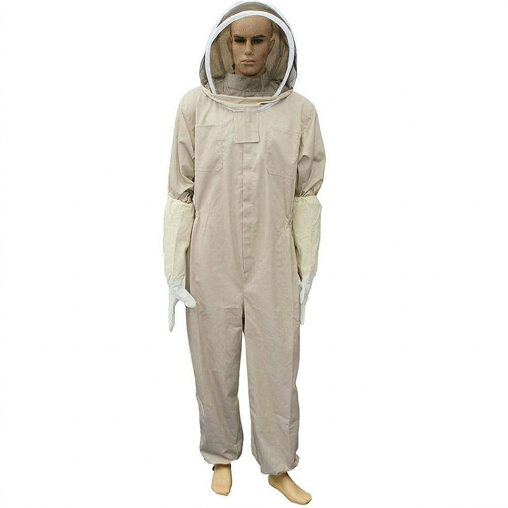 Premium WC2026 beekeeping suit: full body ventilated design ensures comfort and maximum protection for hive work.