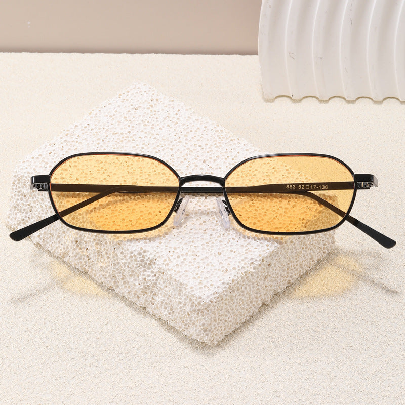 Statement geometric sunglasses for modern fashion. Unisex design with UV protection, a cool eyewear accessory.