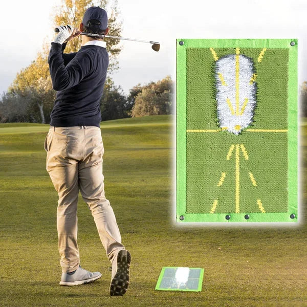 Unisex Golf Swing Analyzer Training Mat for swing detection & immediate feedback. Perfect golf practice aid & divot board.