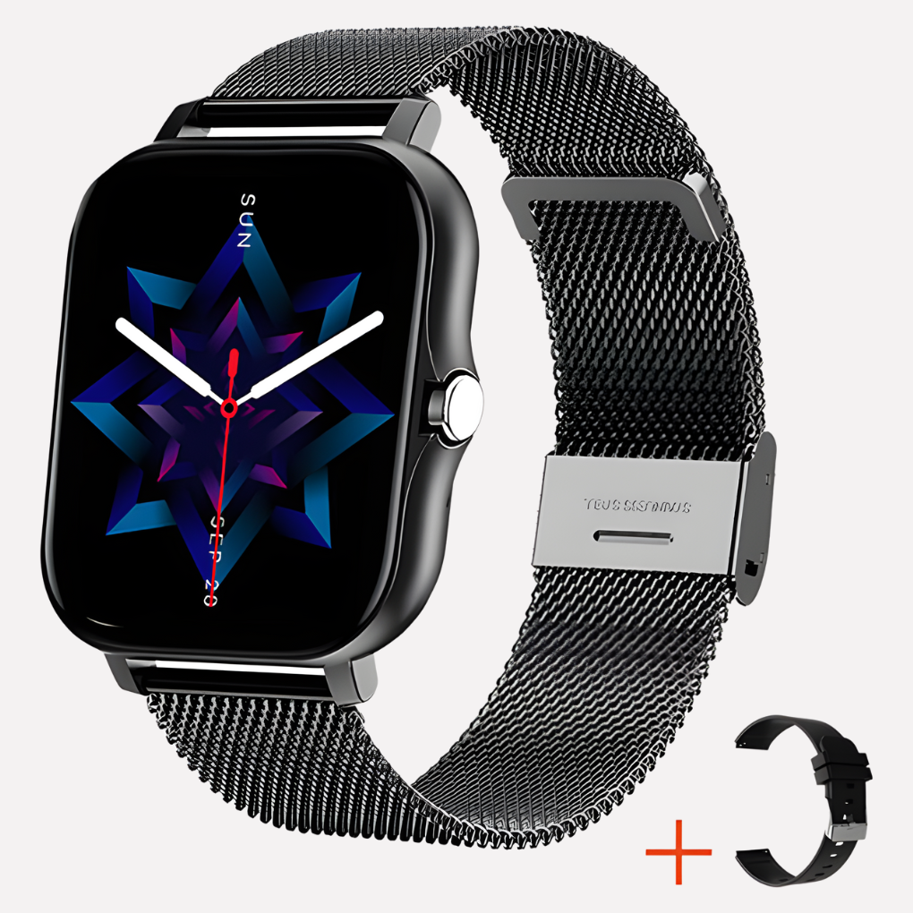 Sleek unisex GPS smartwatch, a wearable tech safety device for daily use, offering peace of mind.