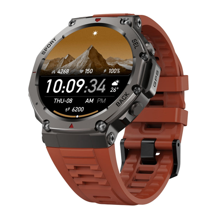 Unisex smart GPS sport tracker with vibrant AMOLED display, waterproof design & comprehensive health monitoring.