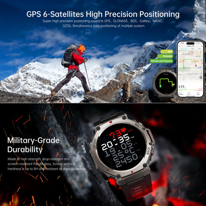 Unisex sport GPS watch on a wrist, showing crisp AMOLED display during an outdoor workout.