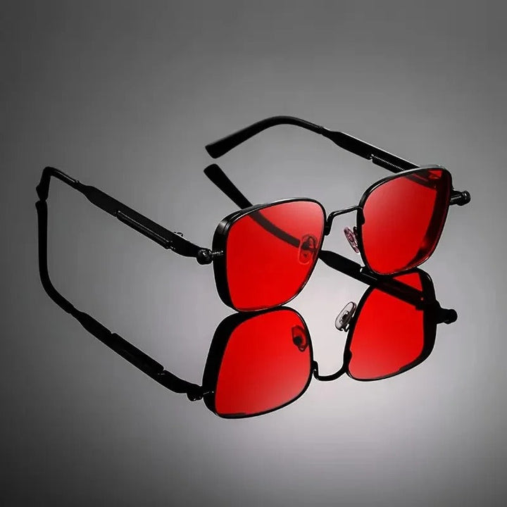 Contemporary unisex sunglasses. Metal frame, gradient lenses provide a designer look and essential sun protection.