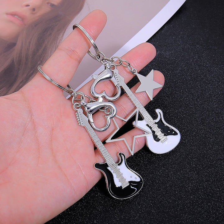 Chic musical guitar keychain, an ideal unisex gift for any music lover or guitar player.