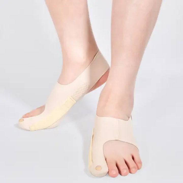 Discreet orthopedic Hallux Corrector Sleeve for bunion support & big toe alignment. Comfortable unisex foot care, daily wear.