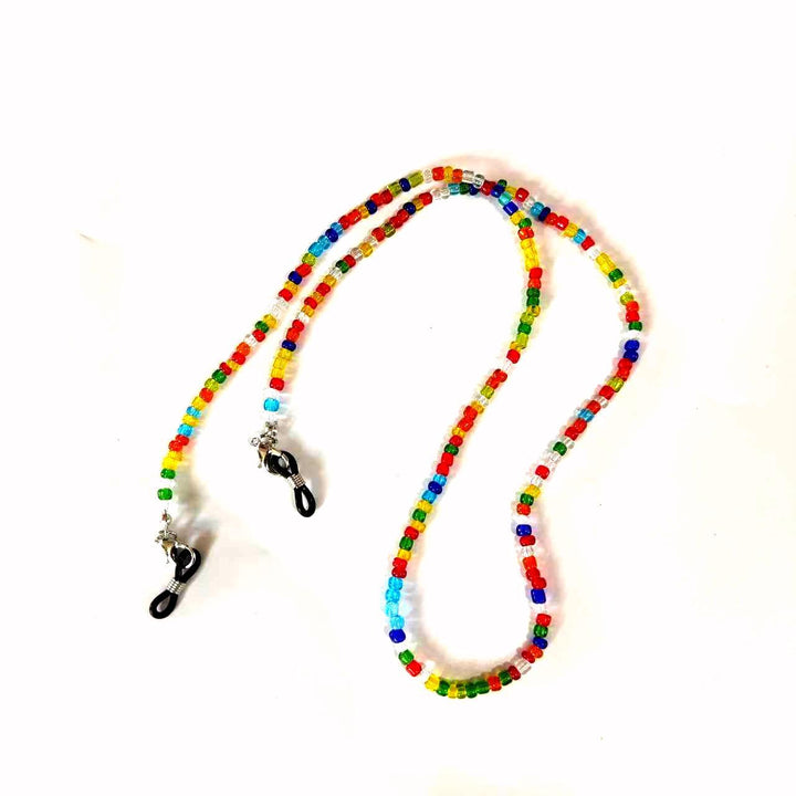 Unique handmade beaded glasses holder chain, colorful and fashionable, an ideal gift for eyewear users.