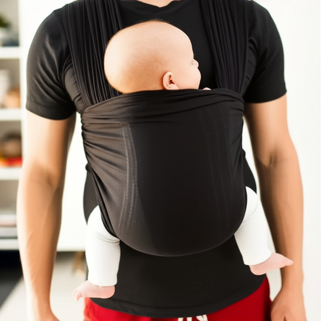 New parent essential: hands-free unisex baby carrier shirt with integrated pouch for secure newborn carrying.