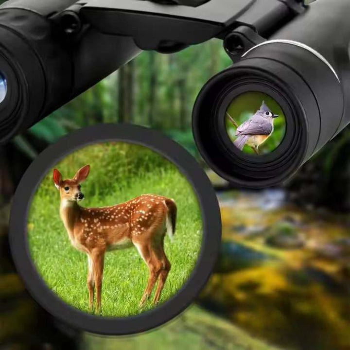 Durable 40x22 HD binoculars with crystal-clear optics & water-resistant design for outdoor adventures & hiking.