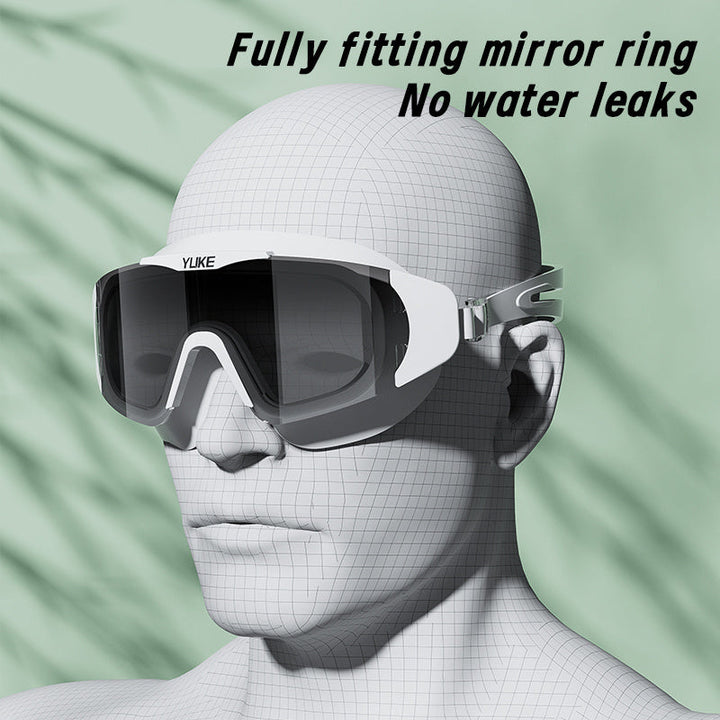 Premium unisex swimming goggles with anti-fog and HD clear vision for all water sports.
