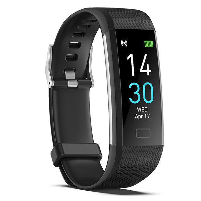 Unisex health monitoring smartwatch, pink. Tracks heart rate, blood pressure, sleep & daily activity.