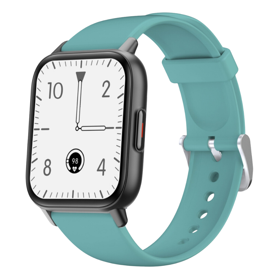 Wellness smartwatch for all-day health tracking: heart rate, sleep, steps. Unisex design with silicone strap.