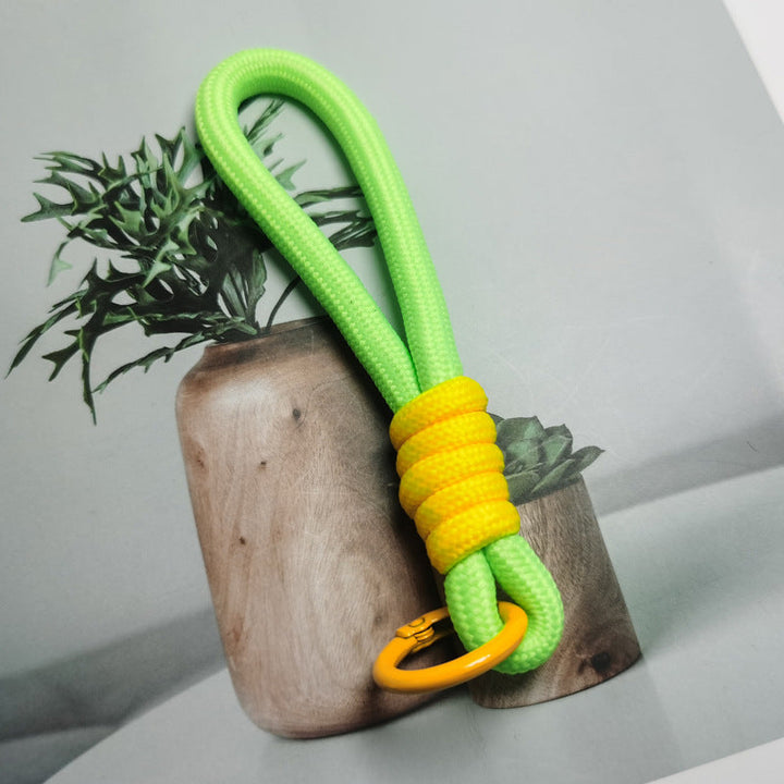 Rugged paracord keychain accessory, a heavy-duty solution for outdoor keys.
