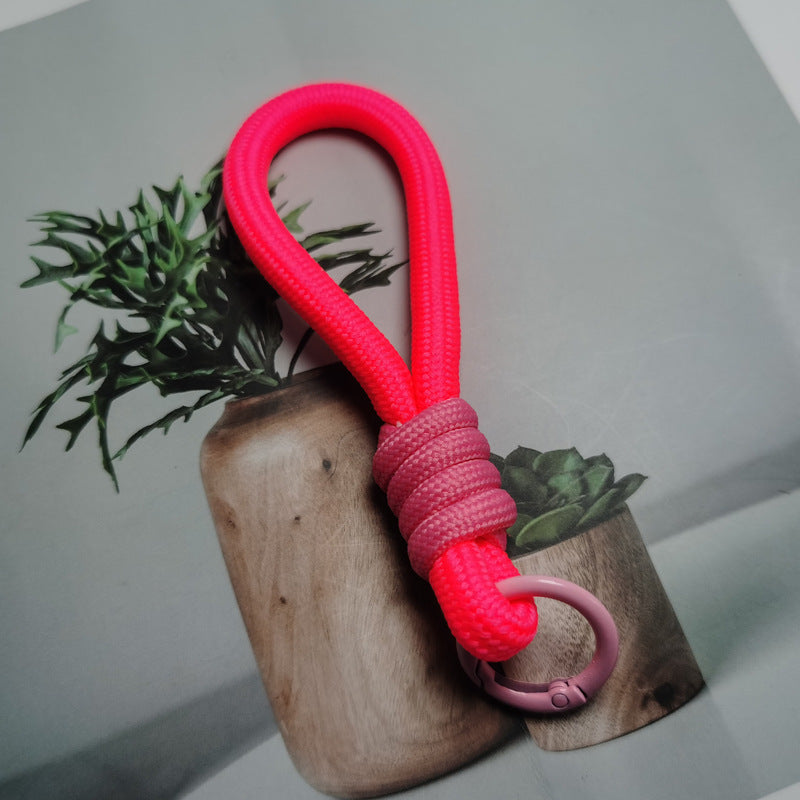High-strength paracord keychain, ideal for outdoor gear and everyday carry.