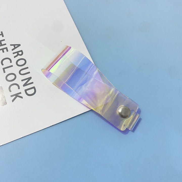 Unique holographic shimmer keychain, an unforgettable unisex bag charm accessory and perfect gift.