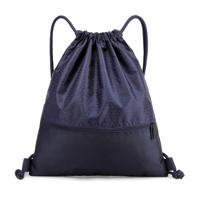 Unisex honeycomb drawstring gym bag, perfect for fitness workouts & daily travel essentials.