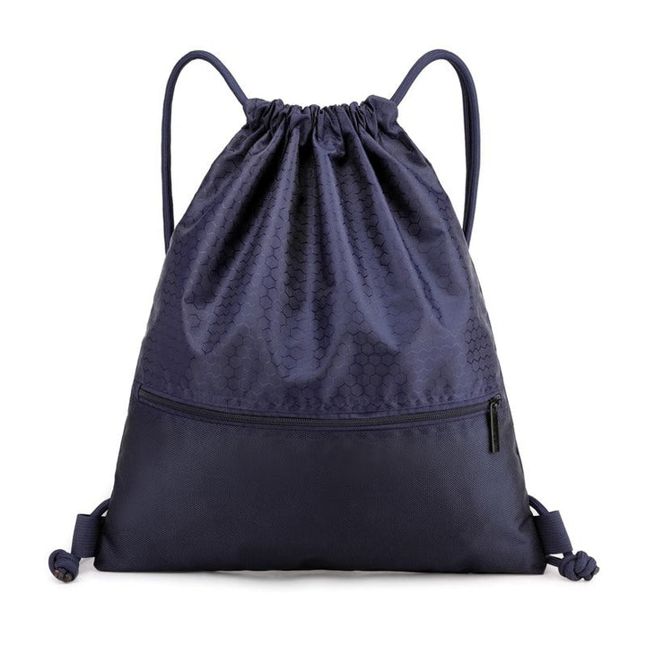 Eco-friendly honeycomb drawstring gym bag, spacious and versatile for men and women.