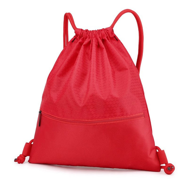 Waterproof honeycomb drawstring bag, a compact and lightweight option for all your fitness gear.