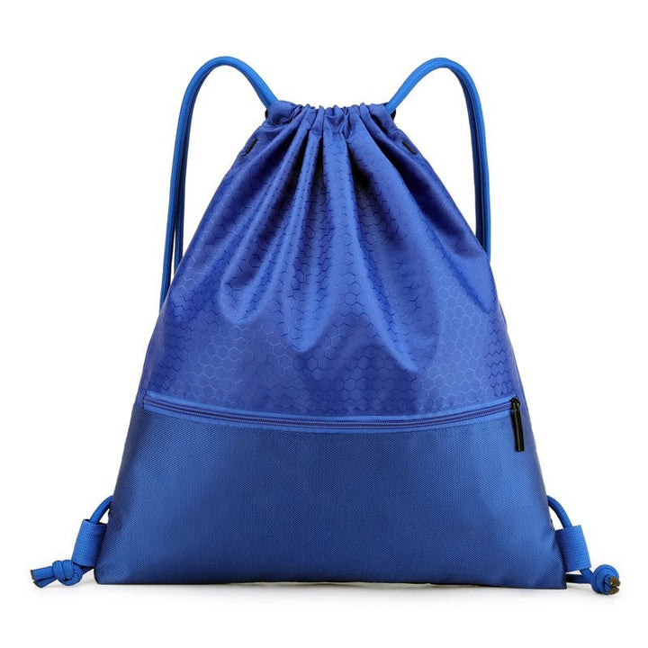 Versatile honeycomb drawstring backpack for daily use, gym, sports, and outdoor adventures.
