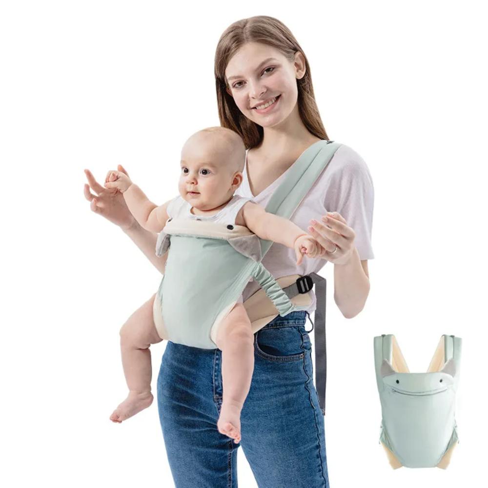 Soft cotton blend baby carrier sling wrap, secure & adjustable for newborns. Allows hands-free parent comfort.