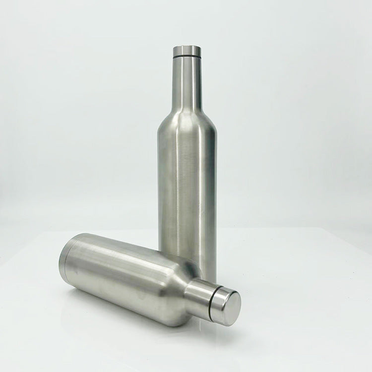 Stainless steel water bottle keeps drinks cold for travel, hiking, & daily hydration. Reusable & durable.