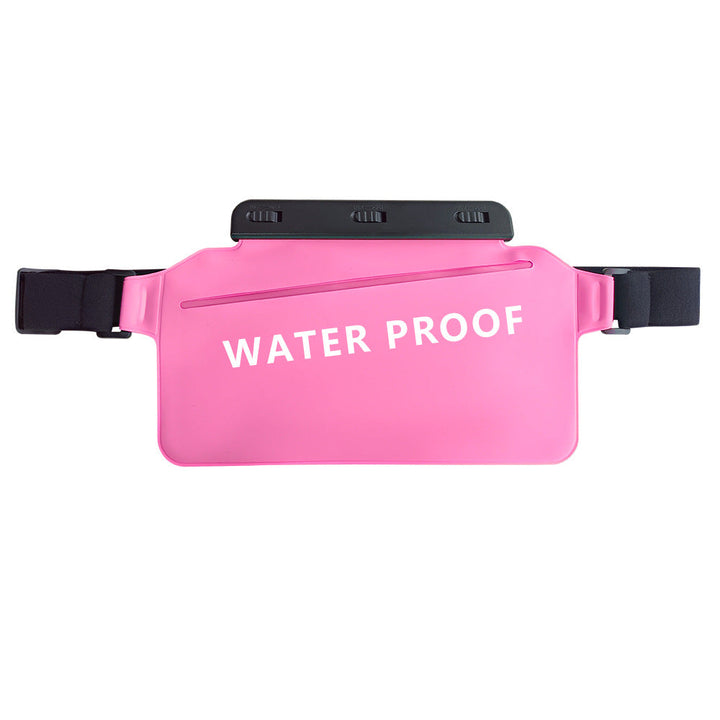 Durable waterproof waist bag, IPX8 rated, ideal for running, travel, and keeping valuables dry outdoors.
