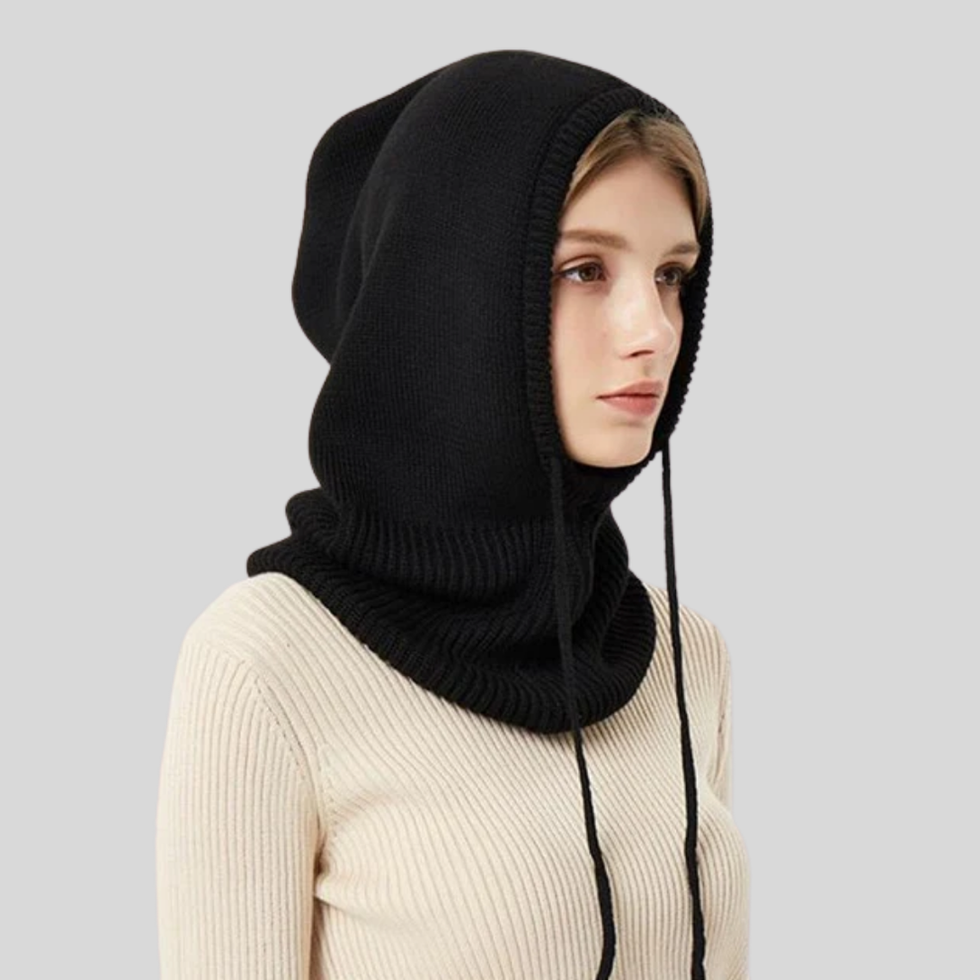 Unisex knitted hooded neck warmer for ultimate winter warmth & protection.