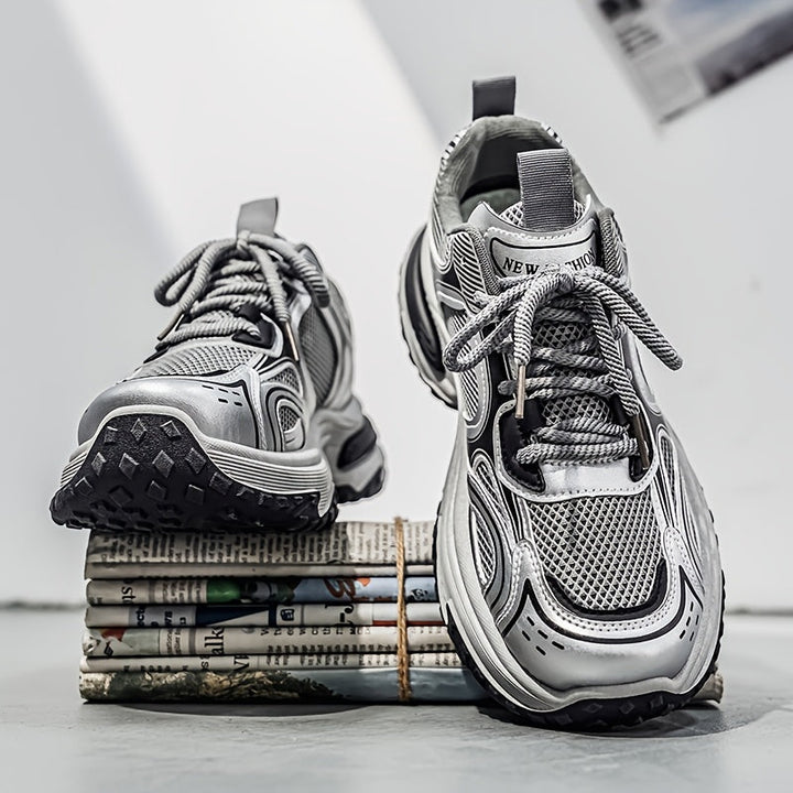 Unisex lace-up sneakers, providing ultimate comfort for walking, jogging, and everyday wear.