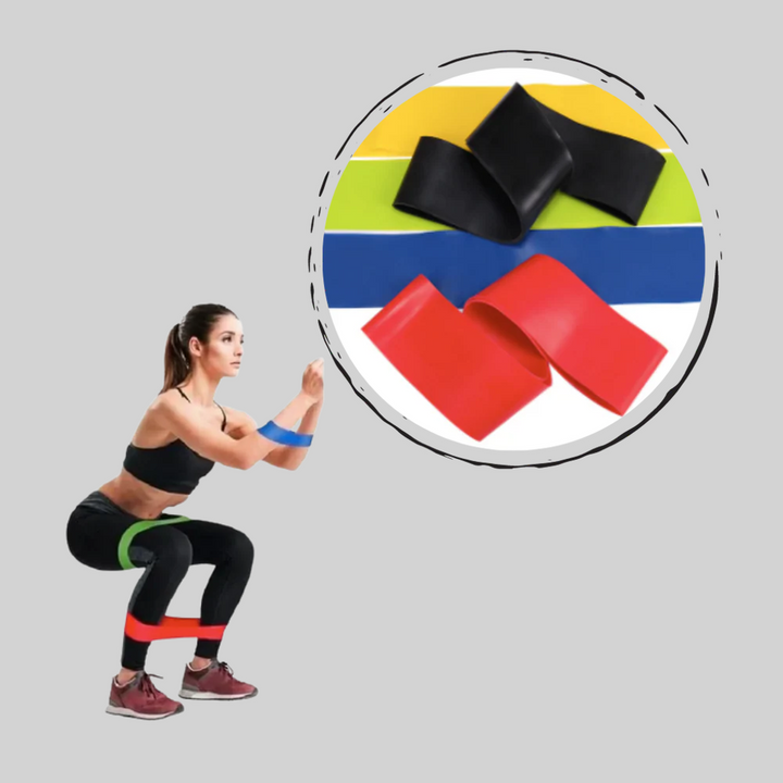 Premium latex resistance band for improving flexibility, stretching, yoga & pilates. Perfect home gym tool.