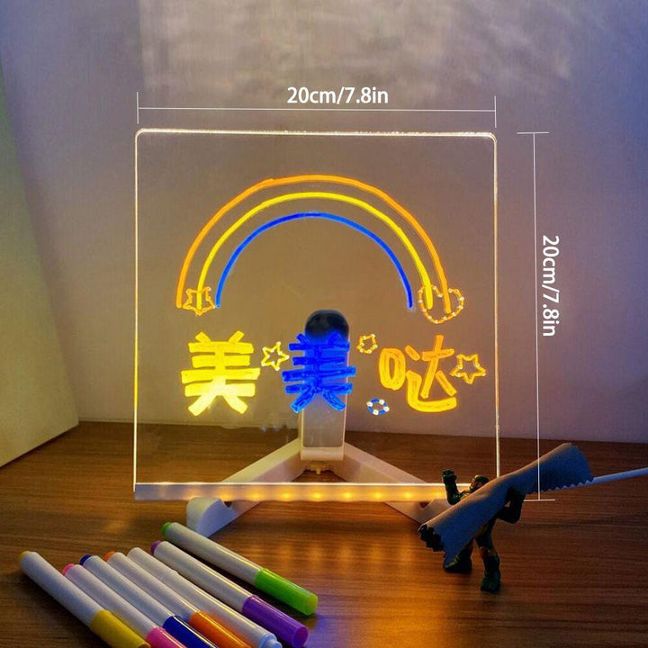 Unisex glowing LED note board. Creative display & erasable drawing pad for daily reminders or inspiring messages.