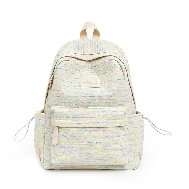 Unisex lightweight everyday backpack in black, perfect for school, work, or travel.