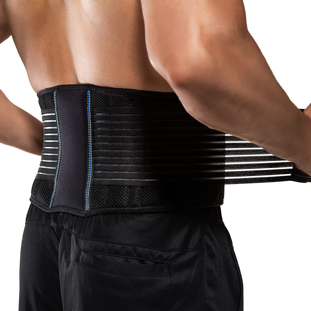 Unisex lightweight lower back support belt for pain relief & lumbar posture.